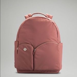 Lululemon pink/rose gold backpack. ❗️USED❗️